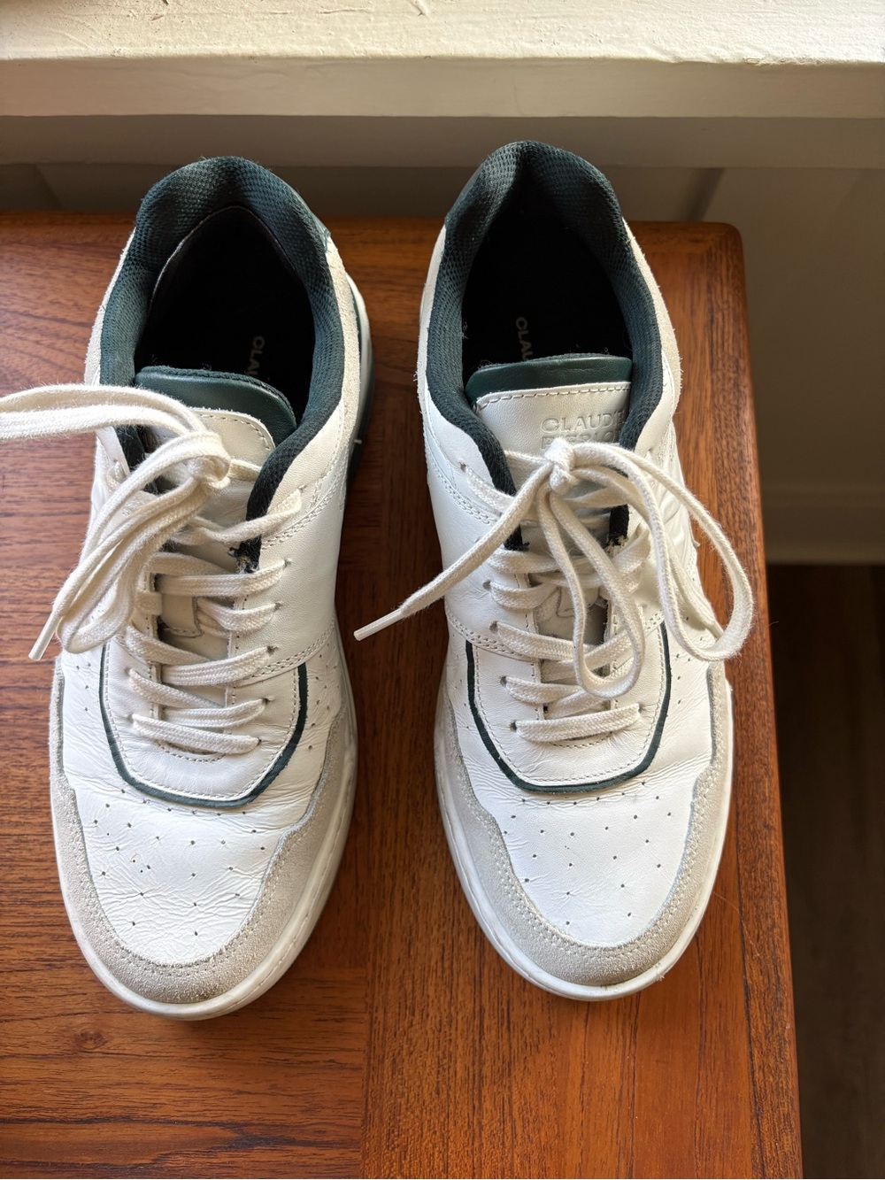 Women's White & Green Low-Top Casual Sneakers - Picture 6 of 9